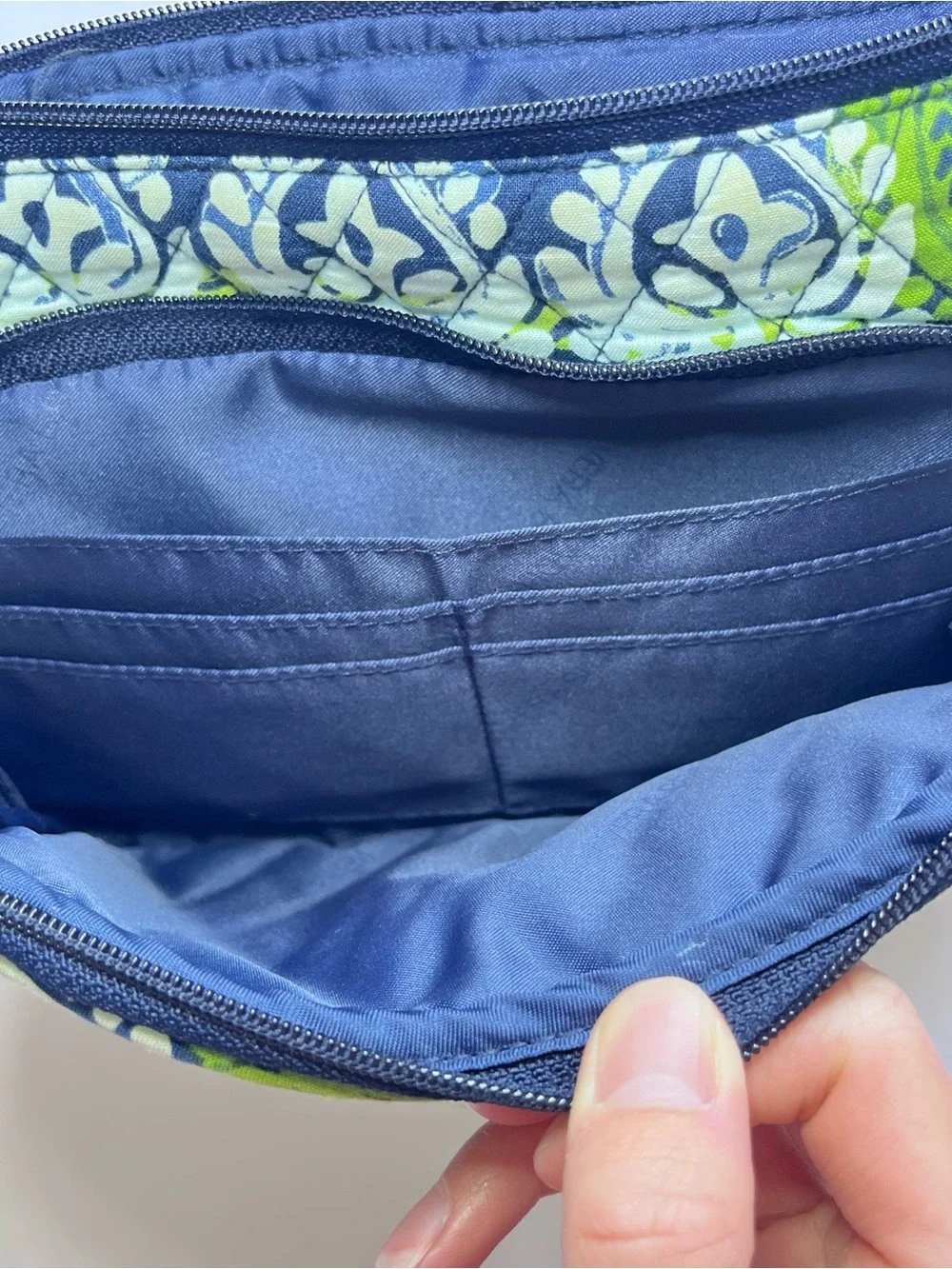 Vera Bradley Caribbean Sea Crossbody Shoulder Bag Paisley Quilted